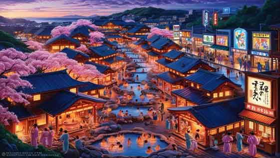 道後温泉の夜を彩る風俗街のイメージ